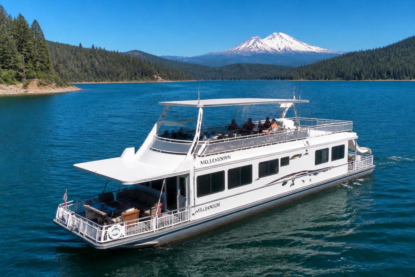 Shasta Lake houseboat vacation destination